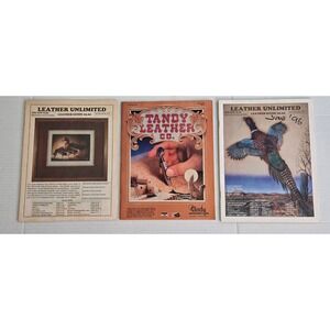 ot 3 VTG 1990s Leathercraft Catalogs Tandy 1994 Leather Unlimited 1996